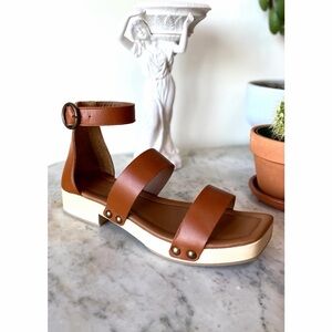 Emerson Fry Brown Ankle Strap Sandals